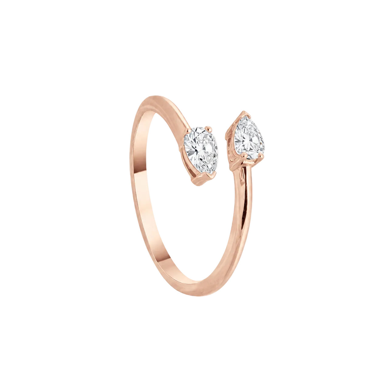 18K Rose gold Diamond Ring - S-R105B