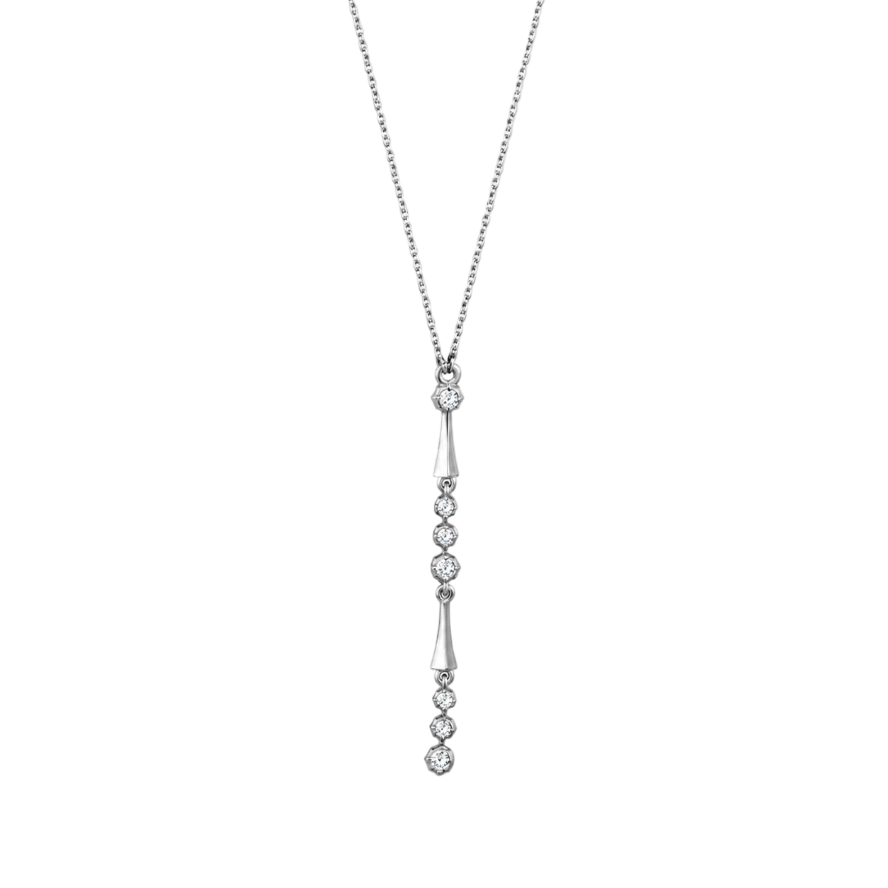 18K White gold Diamond Necklace - S-P507S