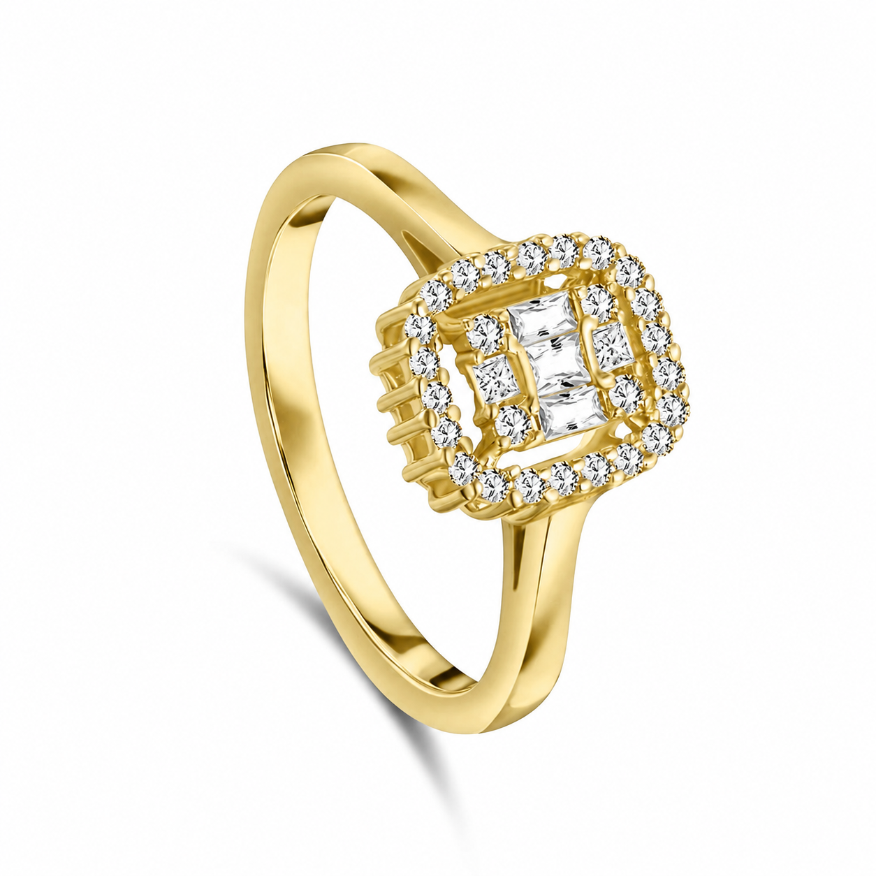 18k Yellow gold Diamond Rings - S-H075RS