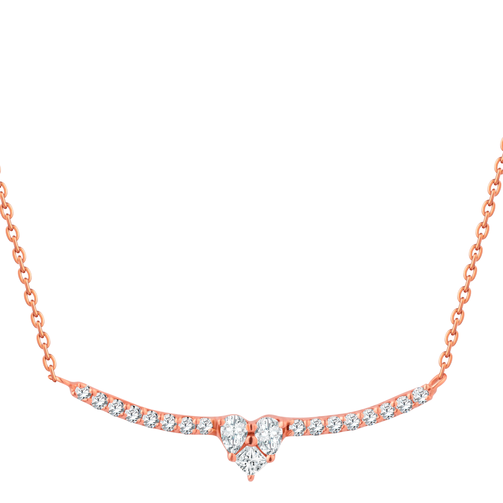 Celestial diamond bar necklace 18K Rose gold - SIR1251
