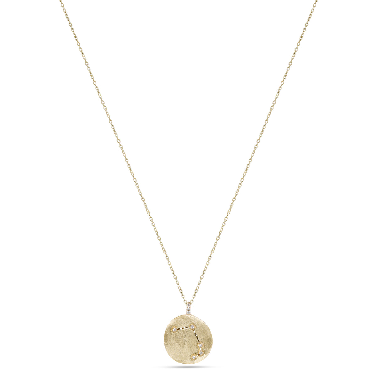 Astria 14K Gold Aries Constellation Pendant with Diamonds