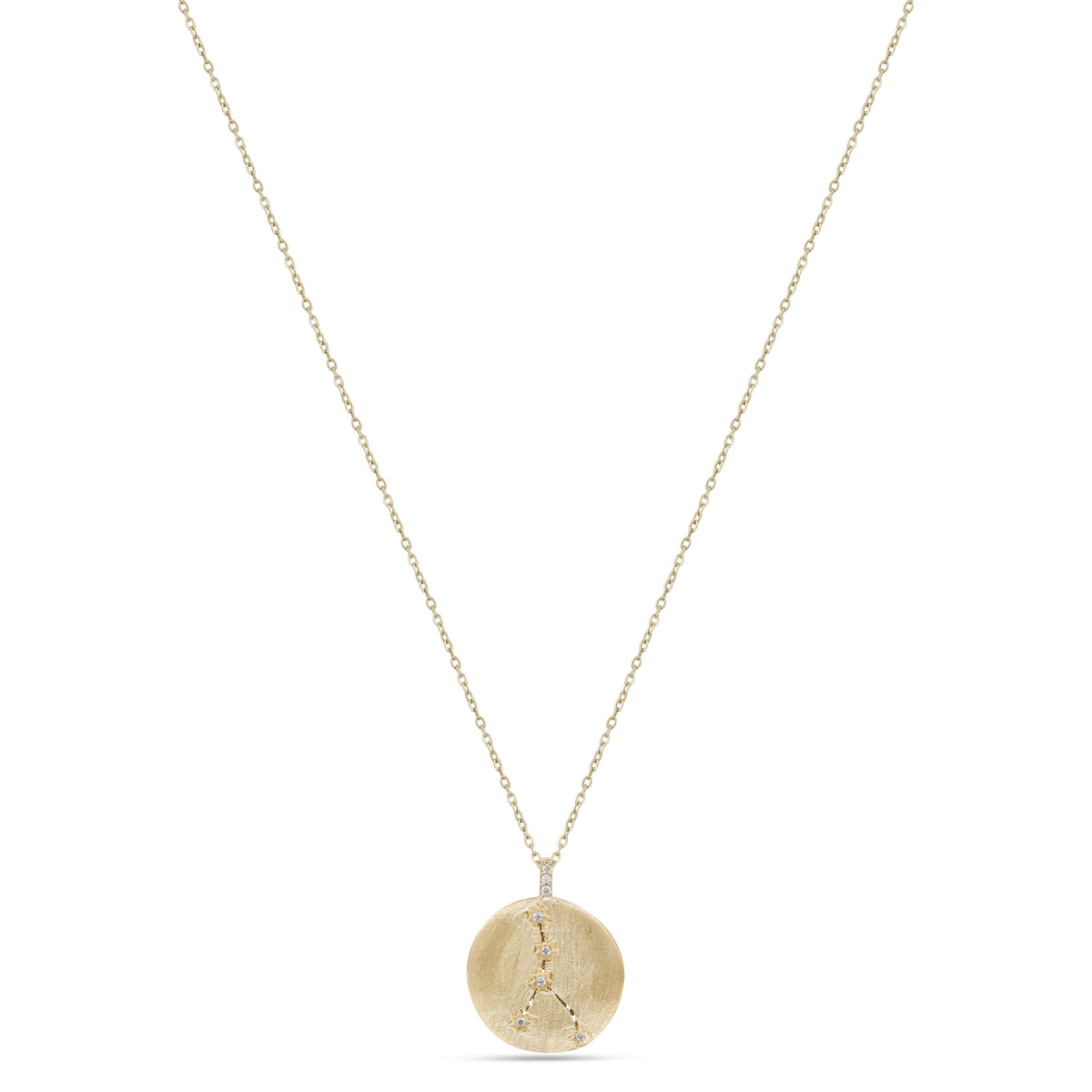 Astria 14K Gold Cancer Constellation Pendant with Diamonds