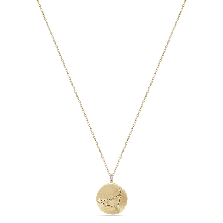 Astria 14K Gold Capricorn Constellation Pendant with Diamonds