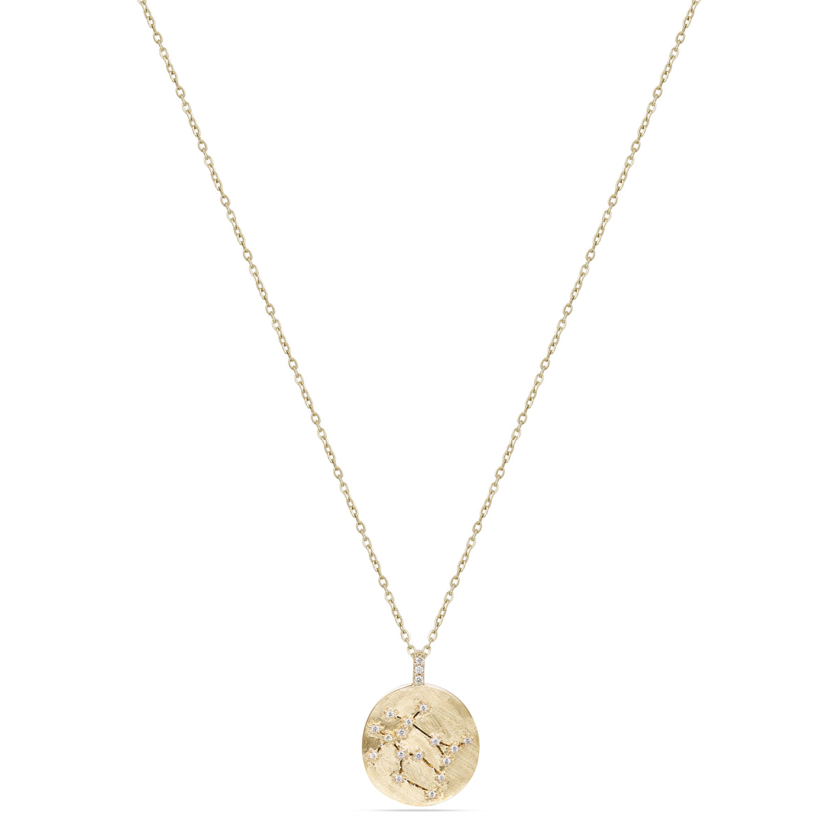 Astria 14K Gold Gemini Constellation Pendant with Diamonds