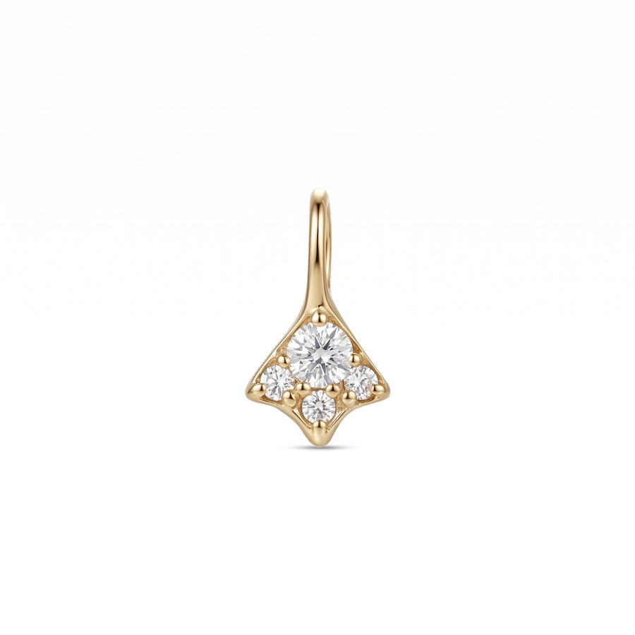 Astria 14K Gold Pavé North Star Charm with Diamonds