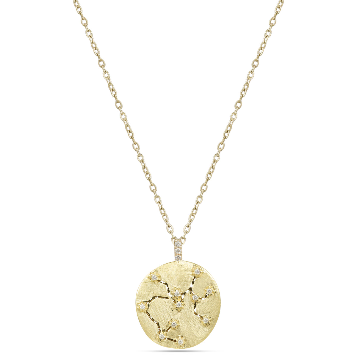 Astria 14K Gold Sagittarius Constellation Pendant with Diamonds