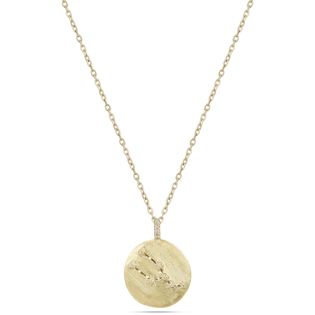 Astria 14K Gold Taurus Constellation Pendant with Diamonds