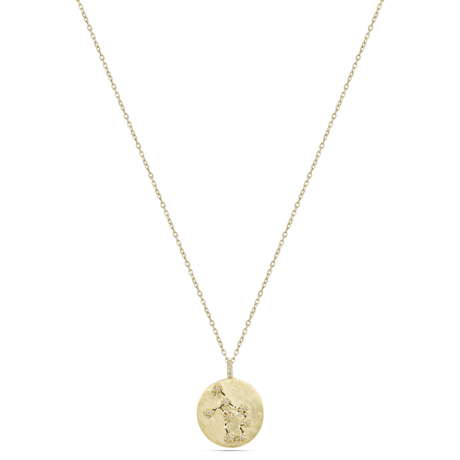 Astria 14K Gold Virgo Constellation Pendant with Diamonds