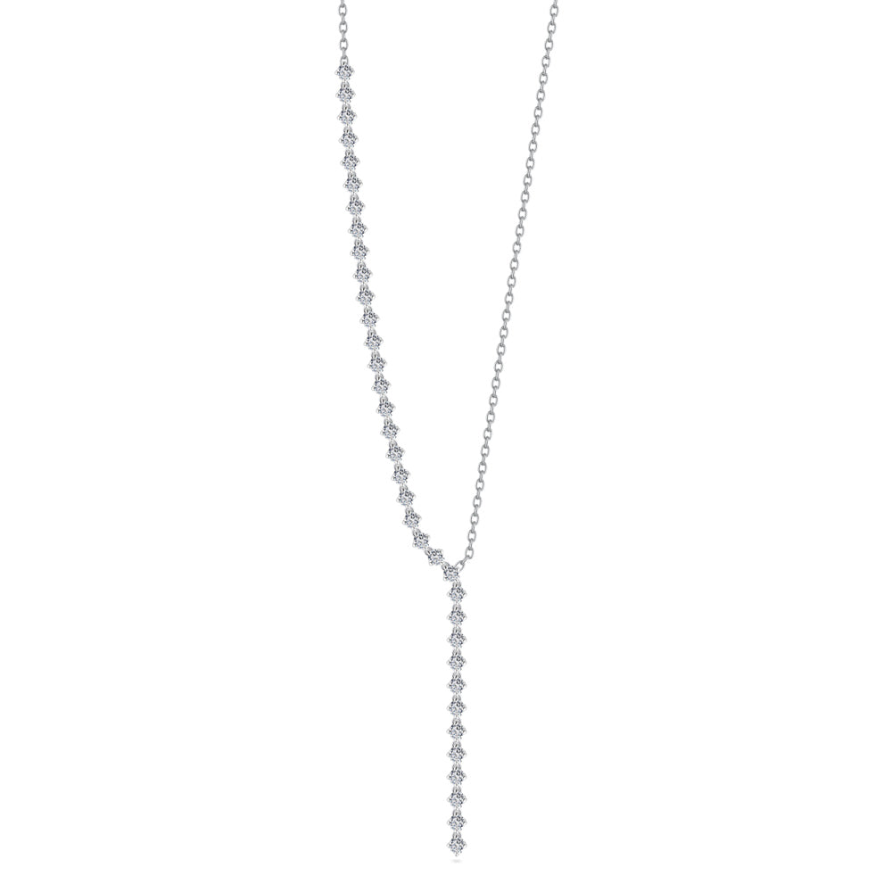 18K White Gold Diamond Necklace - B-S-BG008N