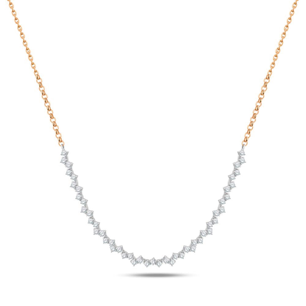 Precious Collier Diamond Necklace in 18K Rose gold - B-S-BG016N