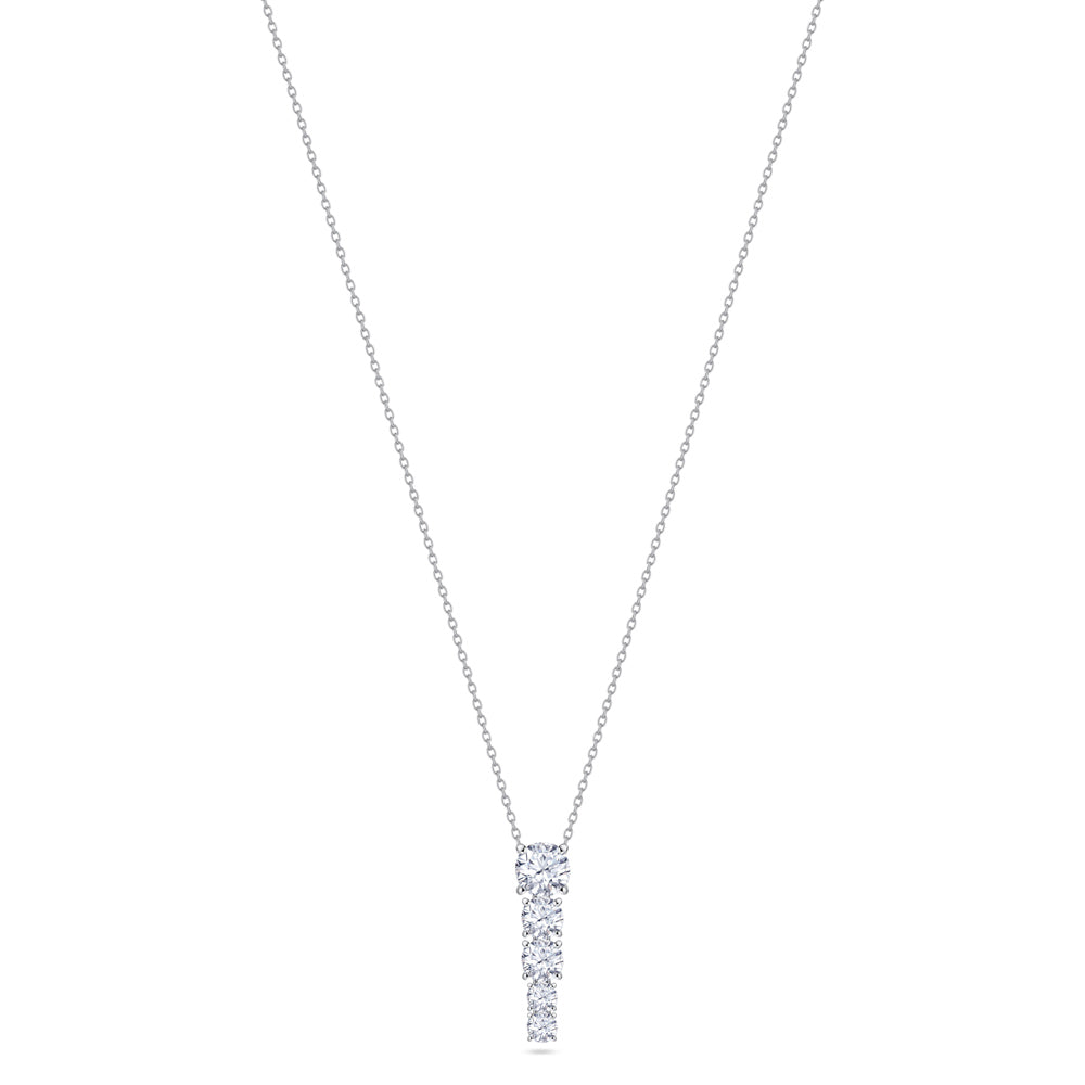 18K White Gold Diamond Necklace - B-XLINK2632P