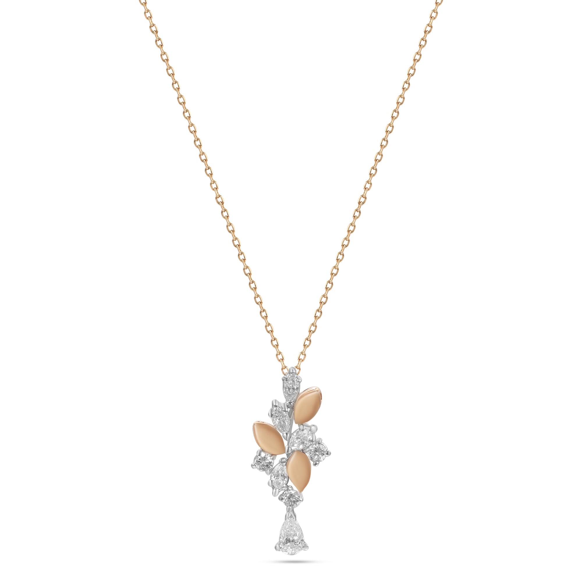 18k Yellow Gold Grace Pendant with Marquise Diamonds - B-XLK4613P