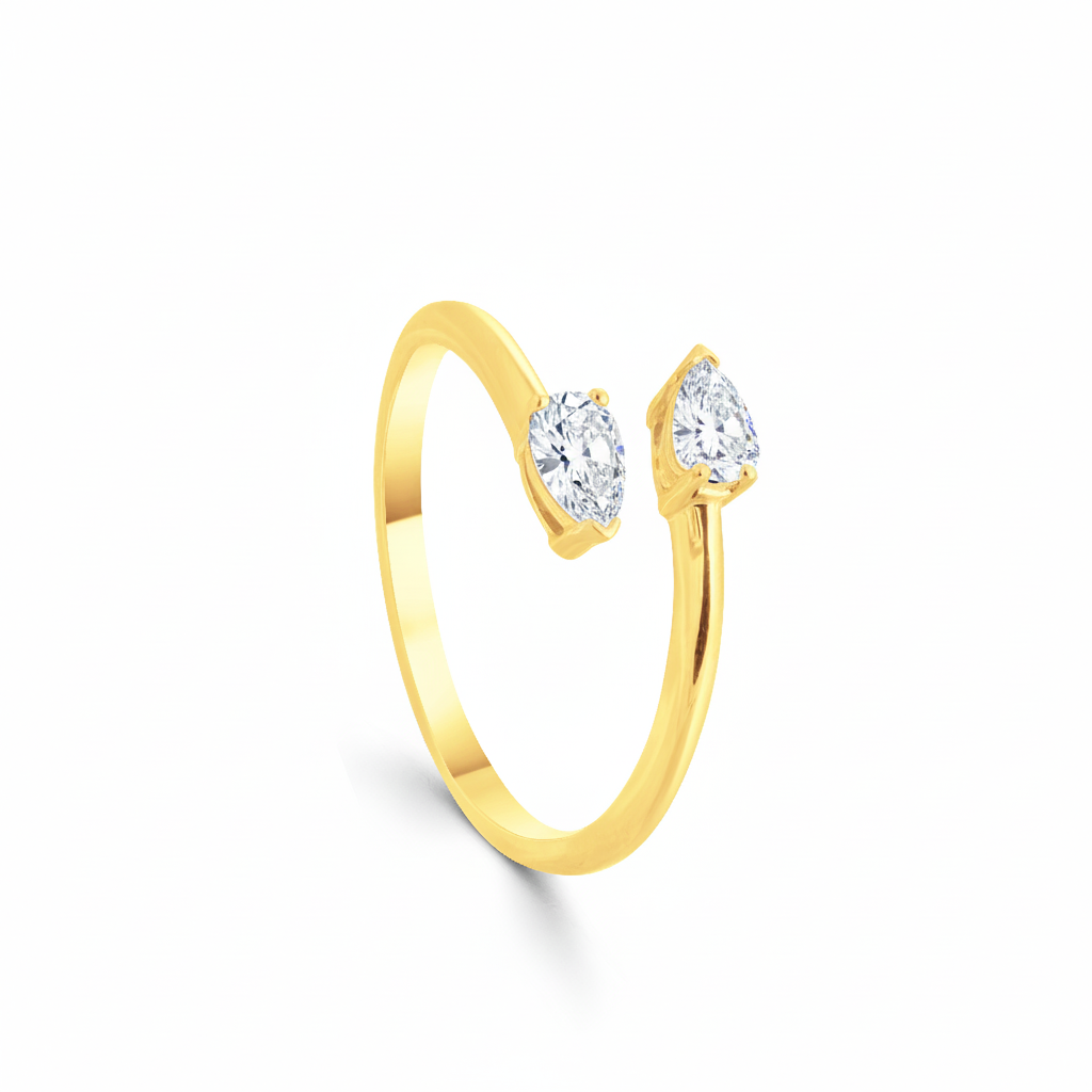 18K Yellow gold Diamond Ring - S-R105B
