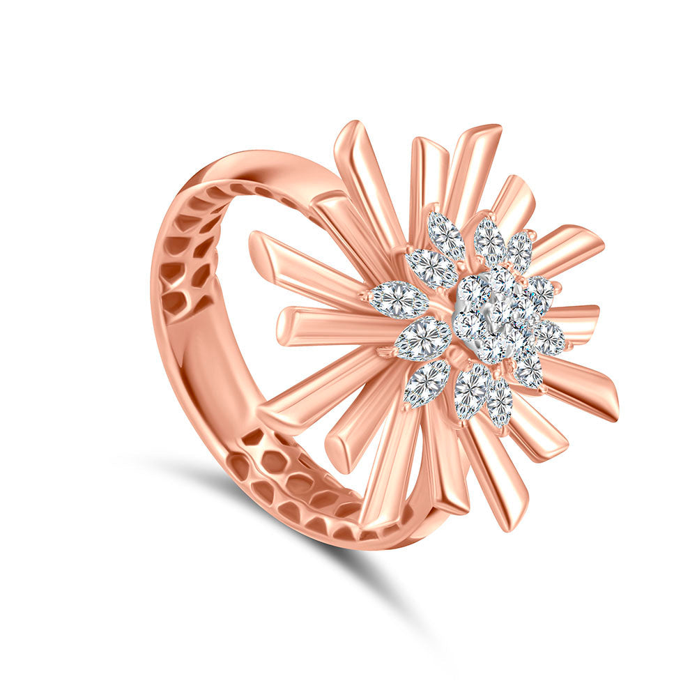 18k Rose gold Diamond Rings - S-R417S