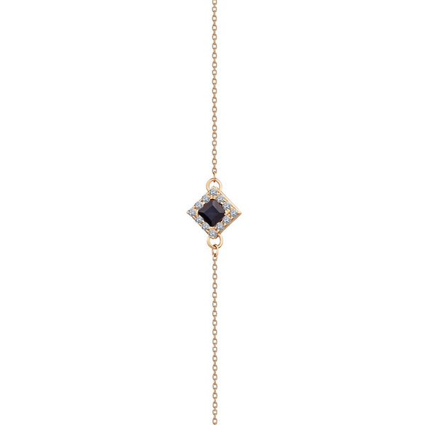 Color Blossom Bb Star Bracelet, Yellow Gold, Onyx And Diamond