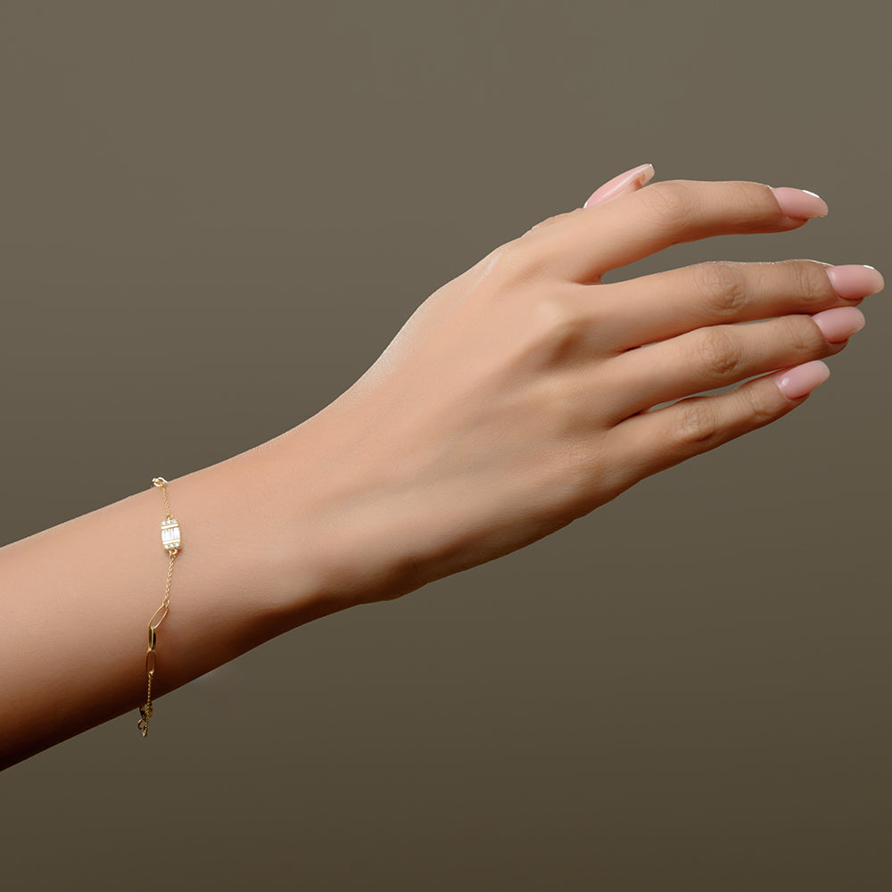 Special offer 18K Yellow Diamond Bracelet - S-B241SBON