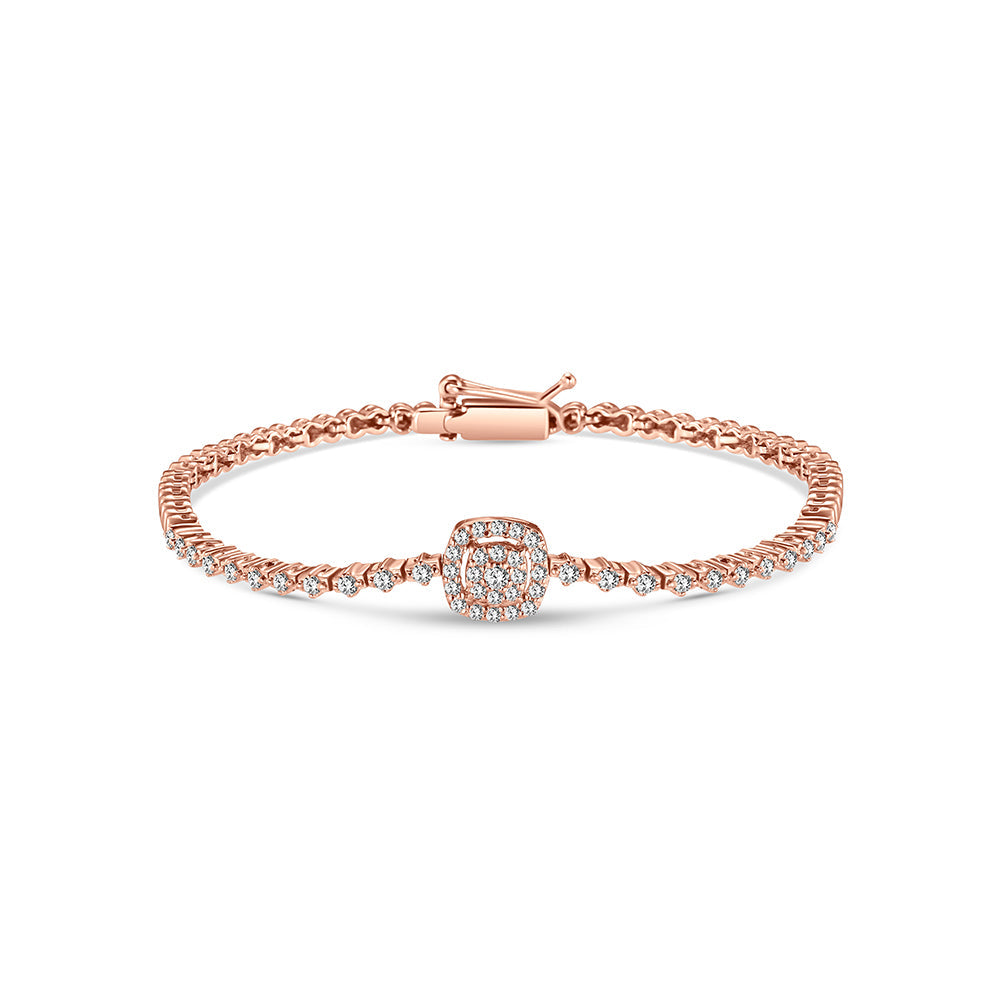 Special offer 18K Rose Gold Diamond Bracelet - S-B284SB