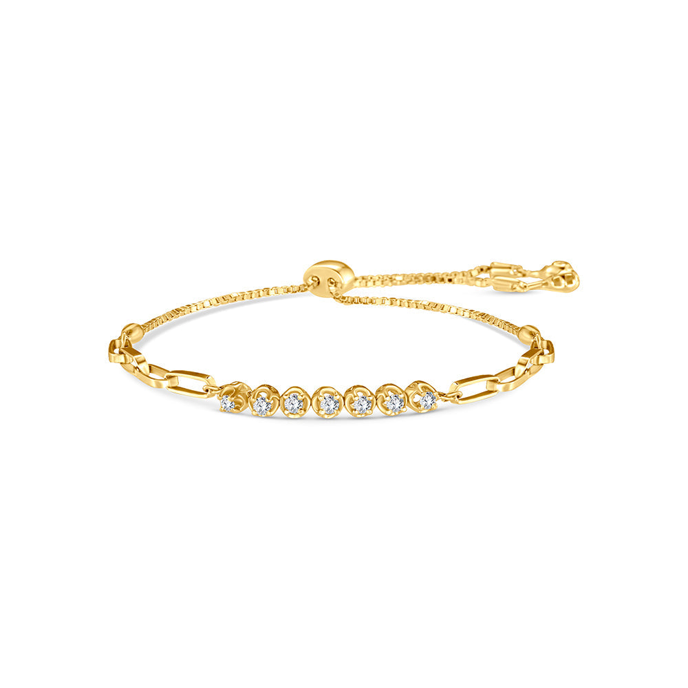 18K Yellow Gold Diamond Bracelet - S-H045BS