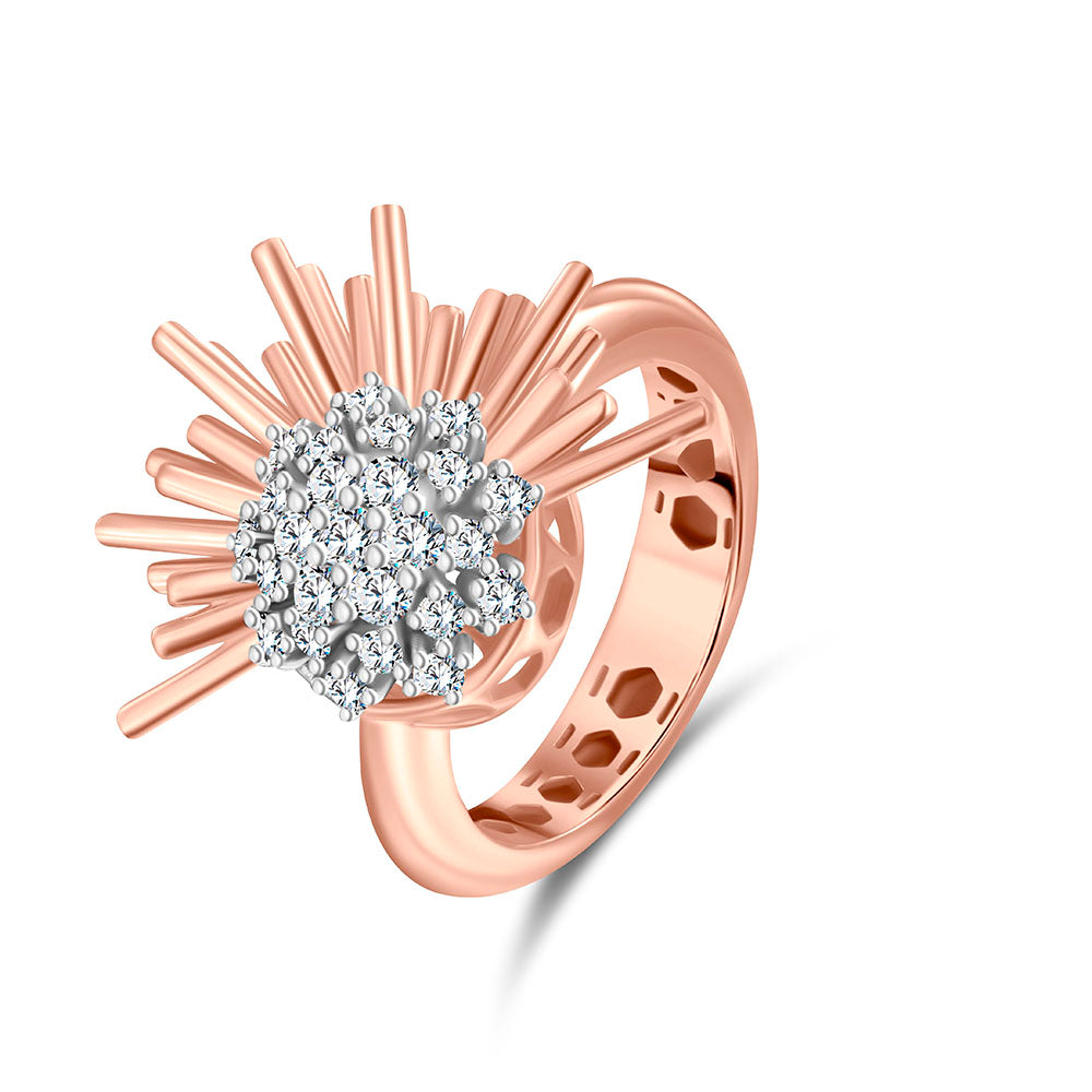 18k Rose gold Diamond Rings - S-H062RS