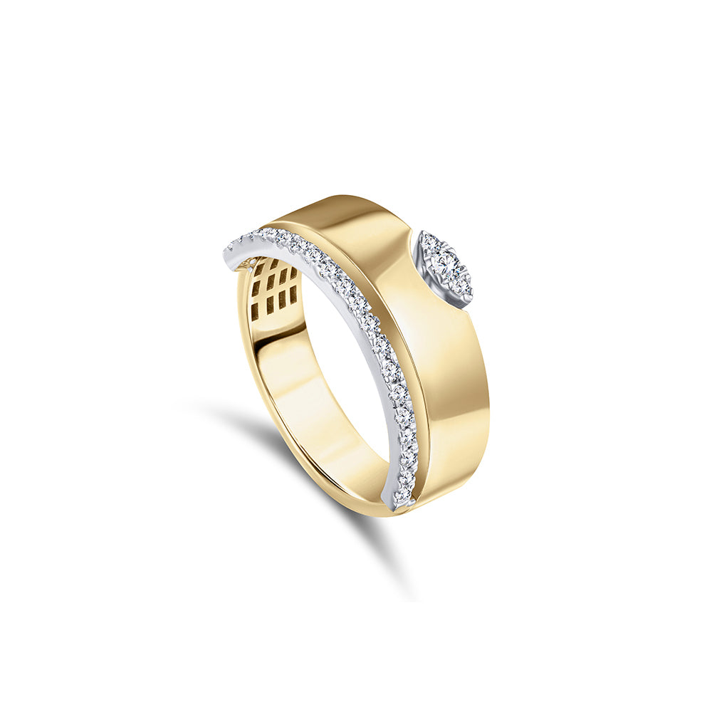18k Yellow gold Diamond Rings -S-H064RS