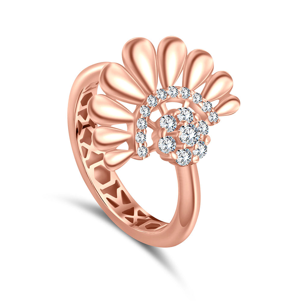 18k Rose gold Diamond Rings - S-H068RS