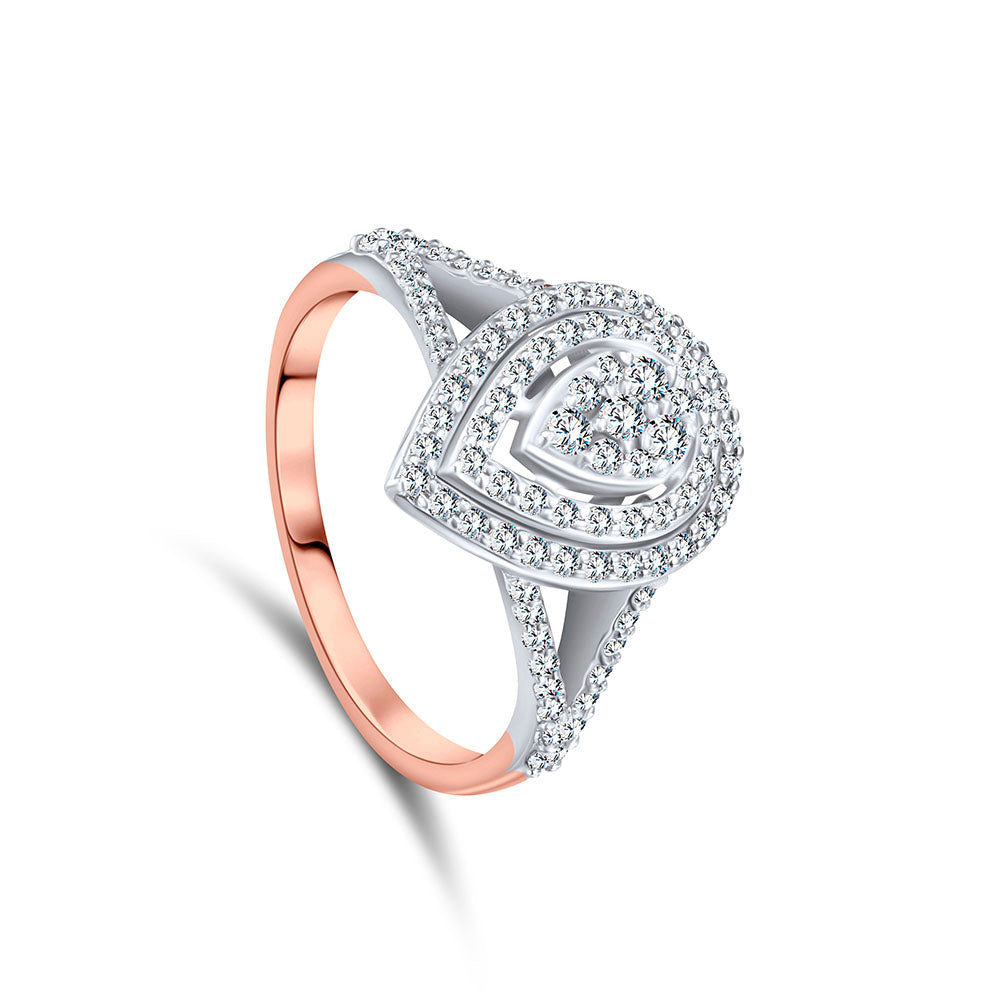 18k Rose gold Diamond Rings - S-H071RS
