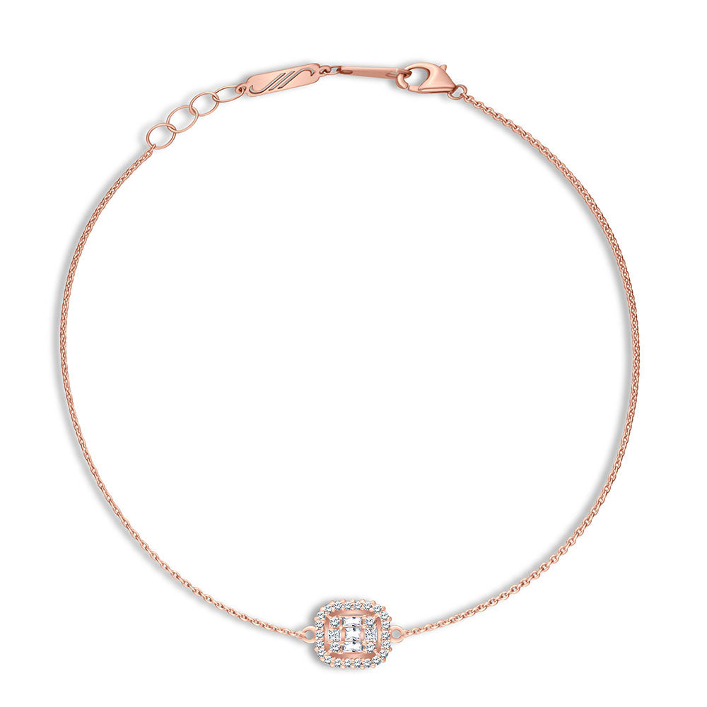 18k Rose gold Diamond Bracelets - S-H075BS