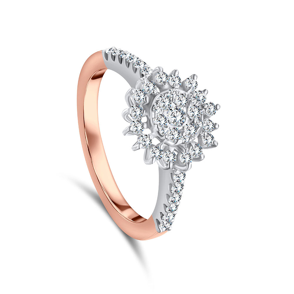 18k Rose gold Diamond Rings - S-H076RS