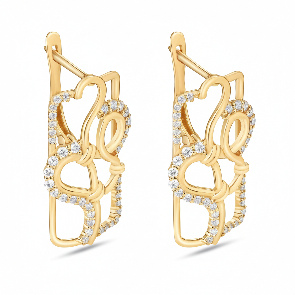 Diamond-Earring-18K-GOLD-SIRAN-BY-IRAM-Jewelry