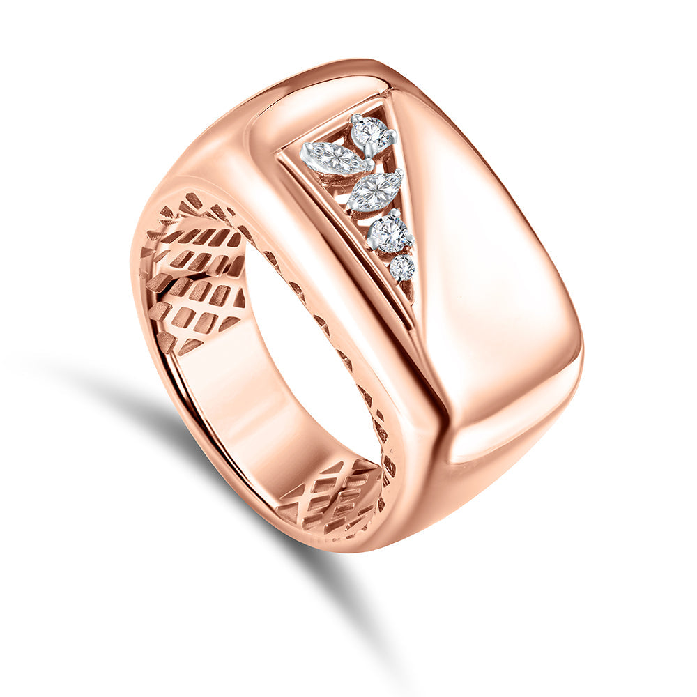 18K Rose Gold Diamond Ring - S-KR415S