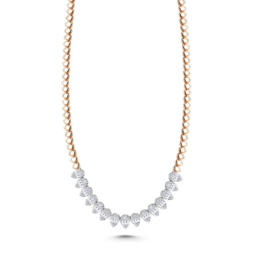 Special offer 18K Yellow gold Diamond Necklace - S-N067S