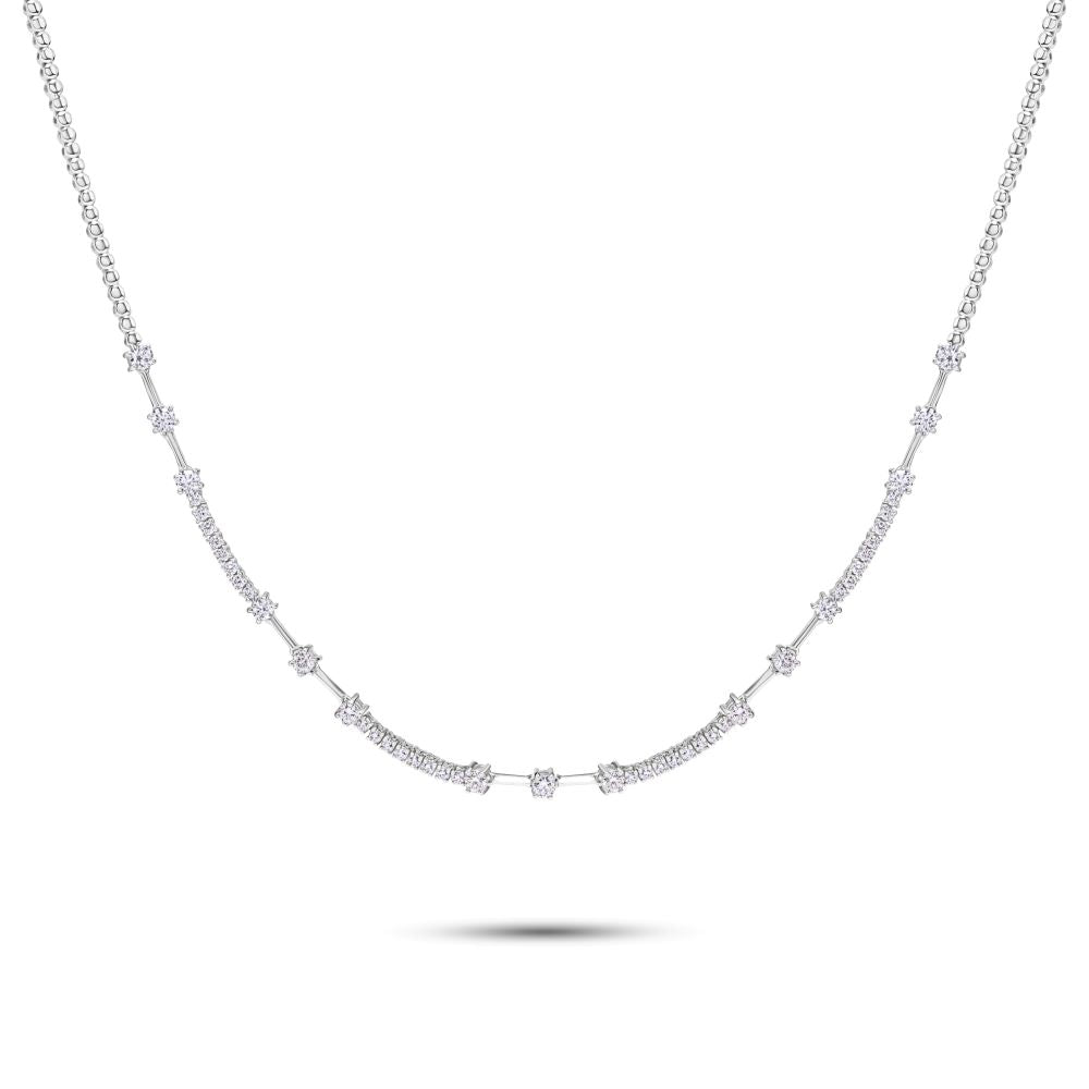 18k White gold Diamond Necklaces - S-N104S