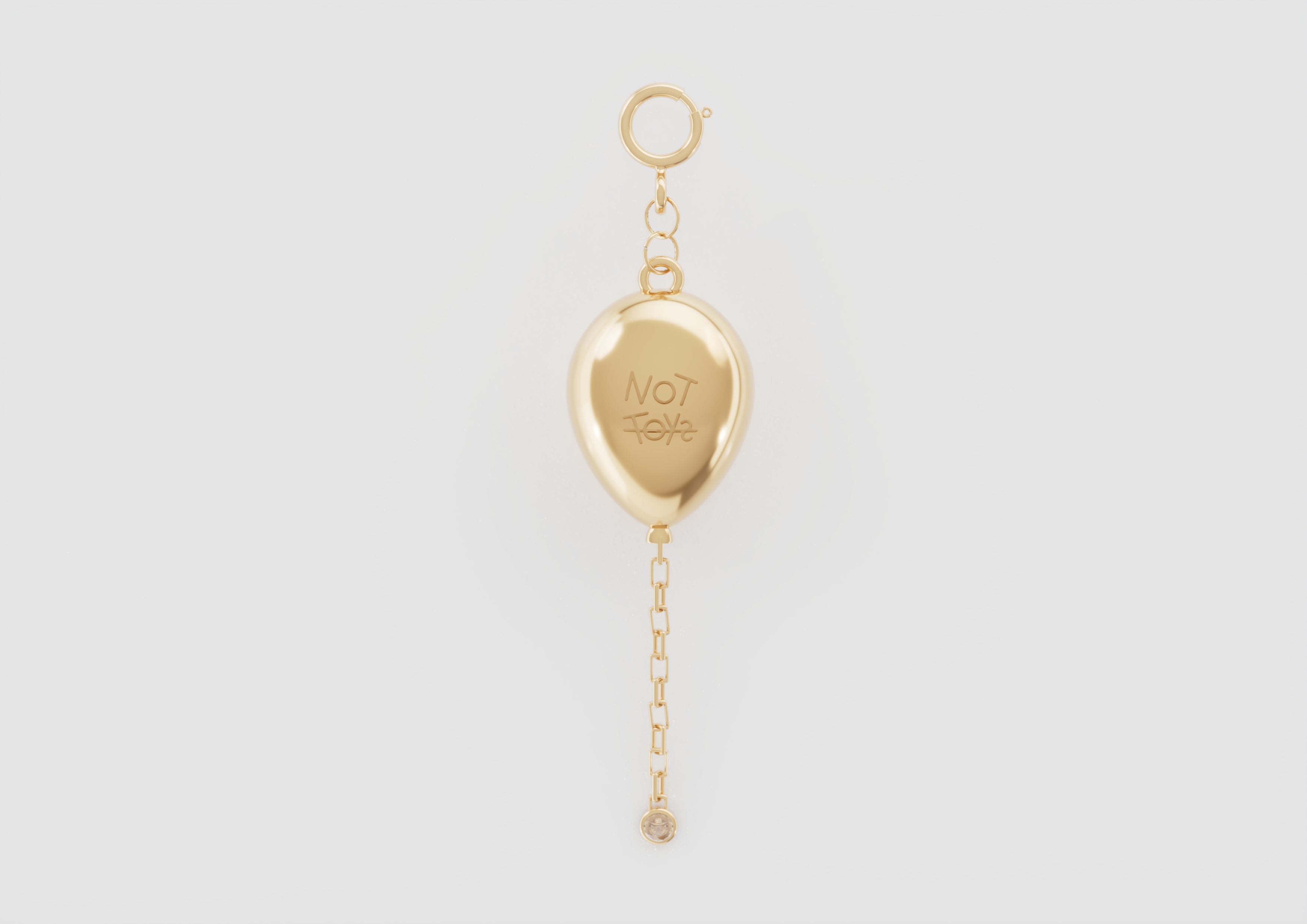18K Gold Dreamy Balloon With Diamond