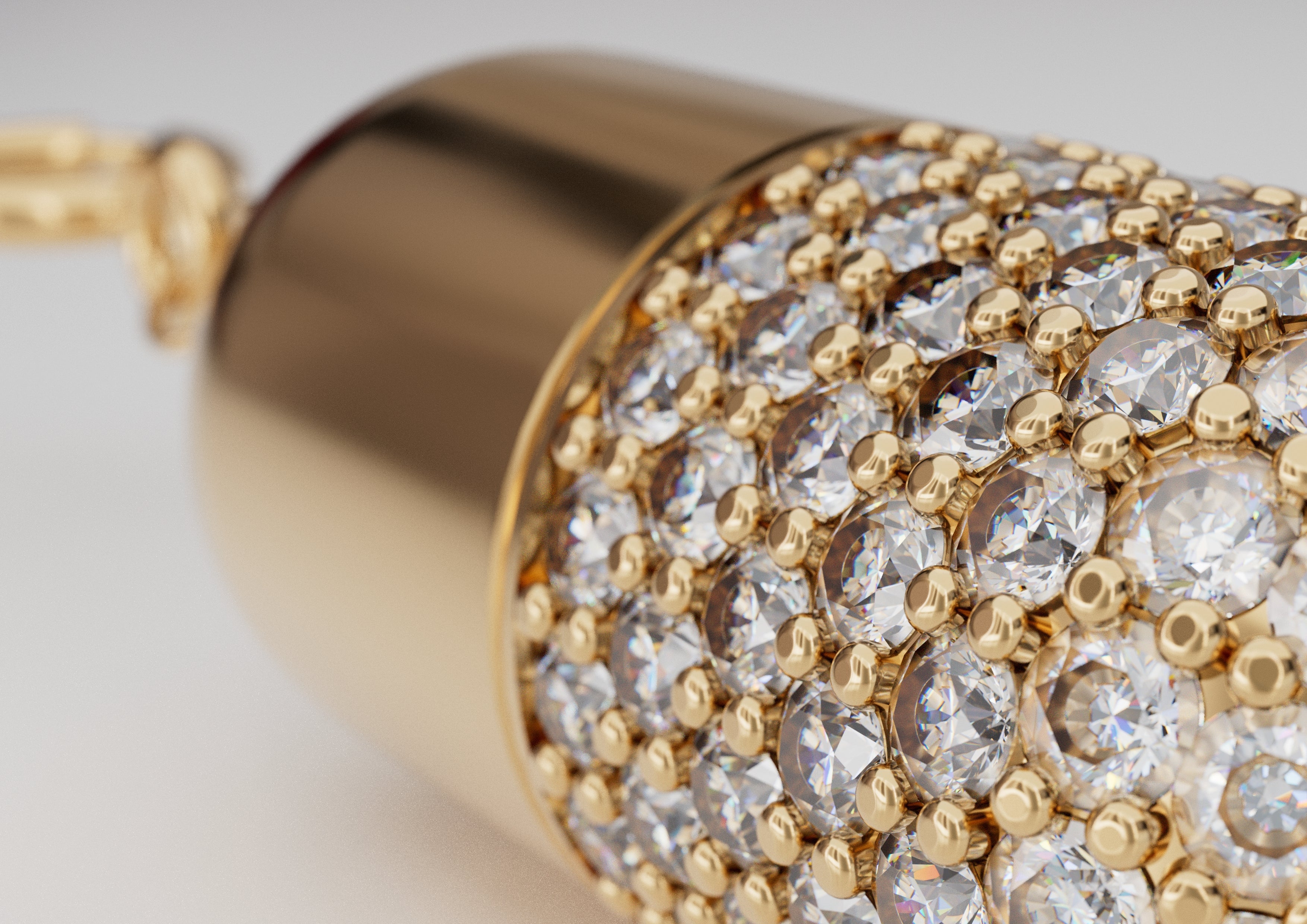 18k Gold Pill Encrusted with Diamonds