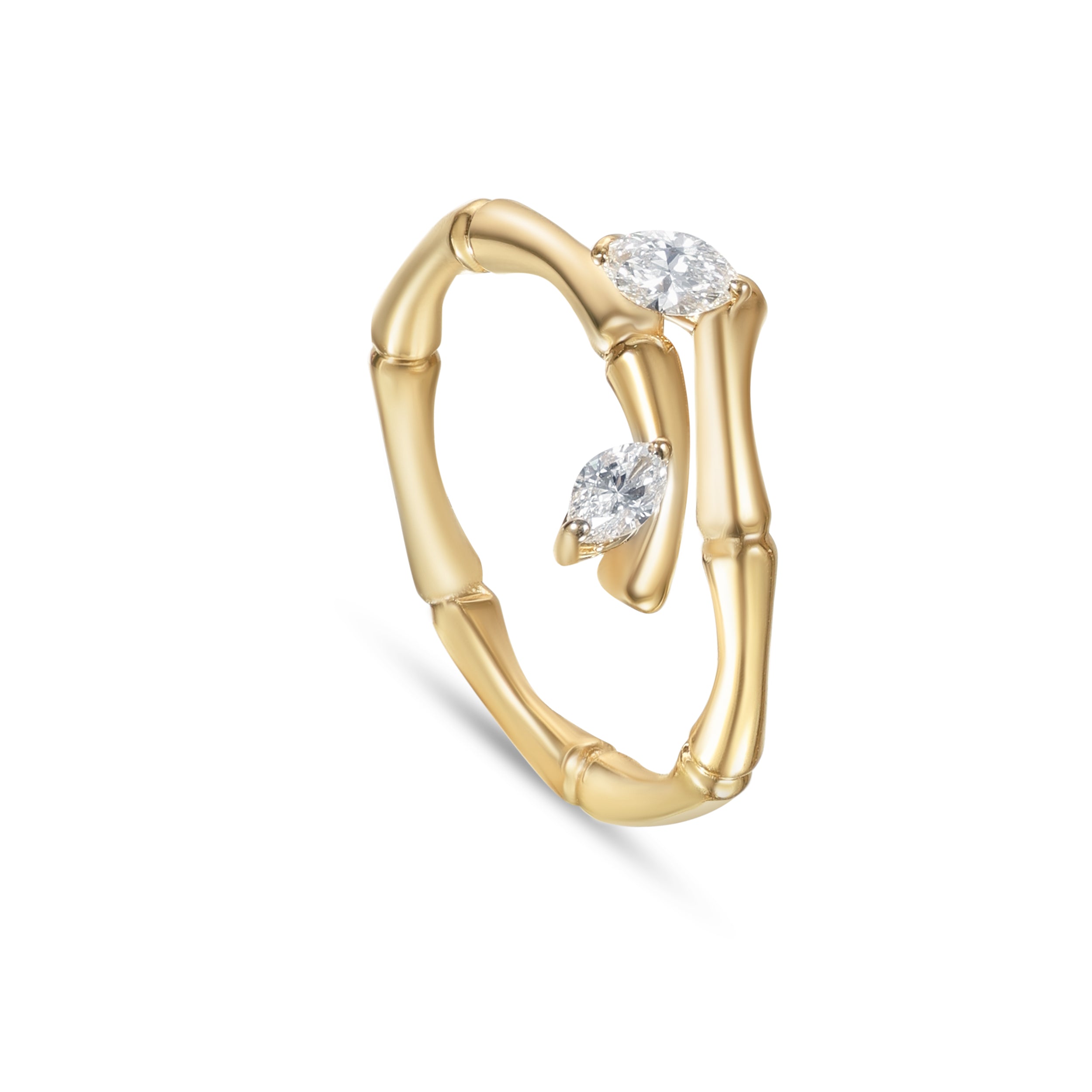 18K Yellow Gold Diamond Ring - S-R320S