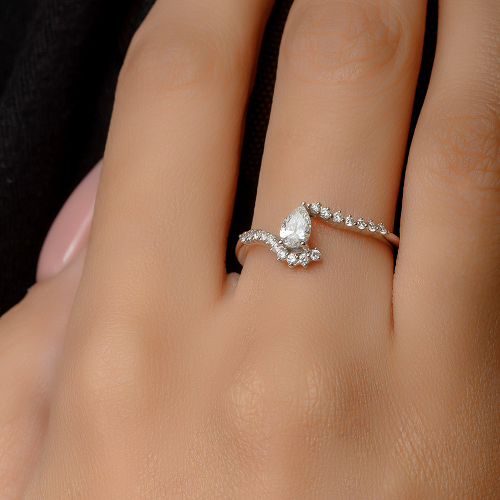 Special offer 18K White Precious Diamond Ring - S-R346X