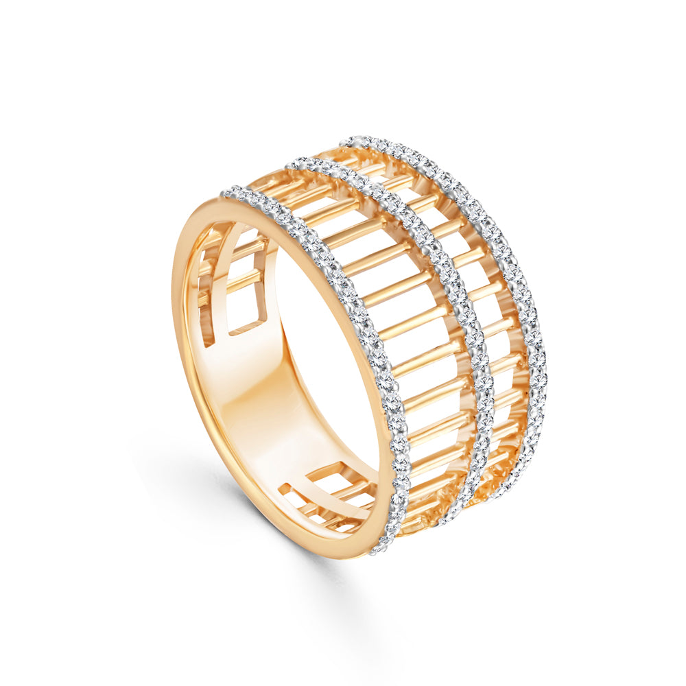 Special offer 18K Yellow gold Diamond Ring - S-R395S