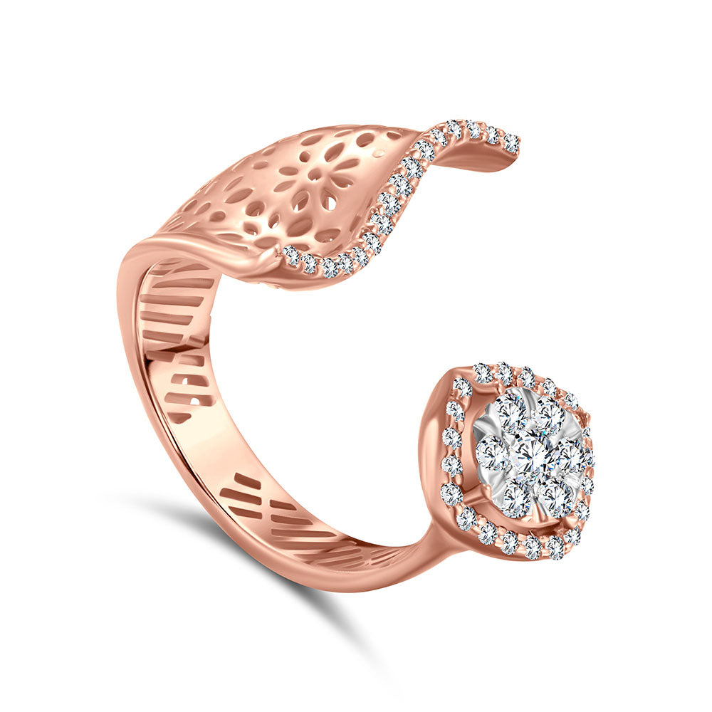 18k Rose gold Diamond Rings - S-R416S