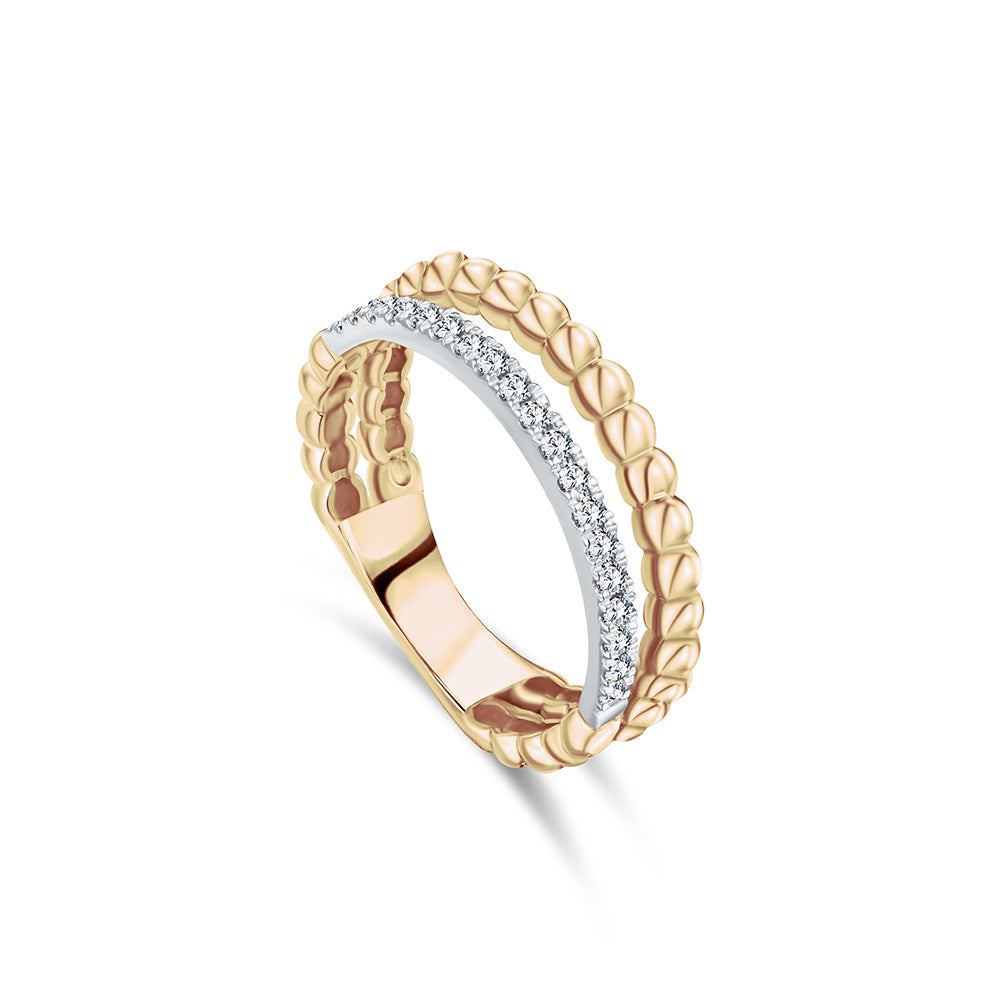 18k Yellow gold Diamond Rings - S-R437s