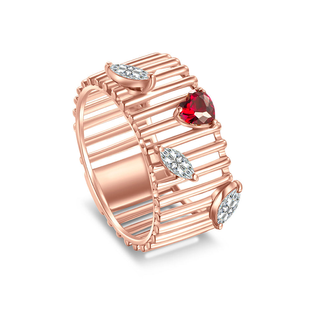 18k Rose gold Diamond Rings - S-R443S