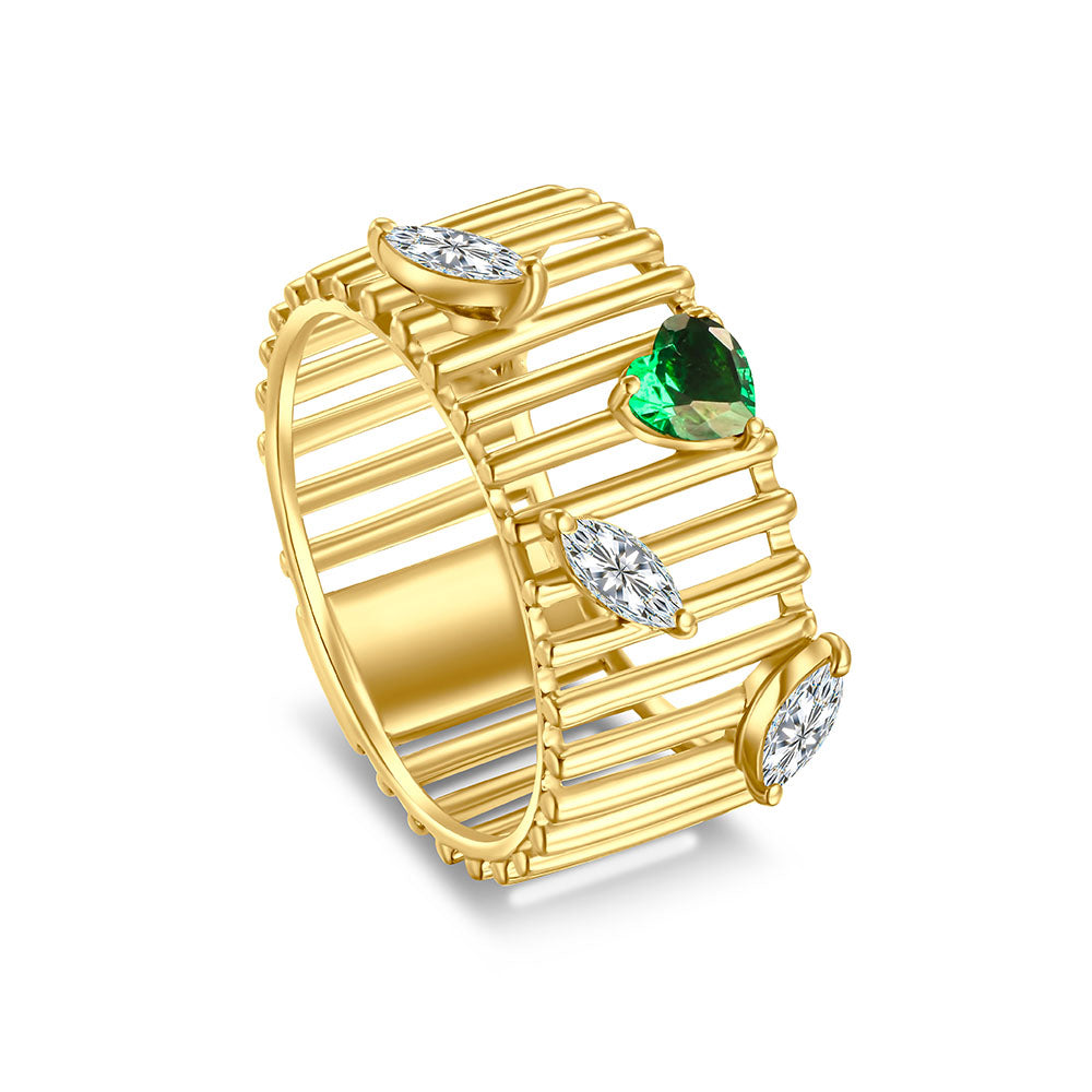 18k Yellow gold Diamond Rings - S-R443S