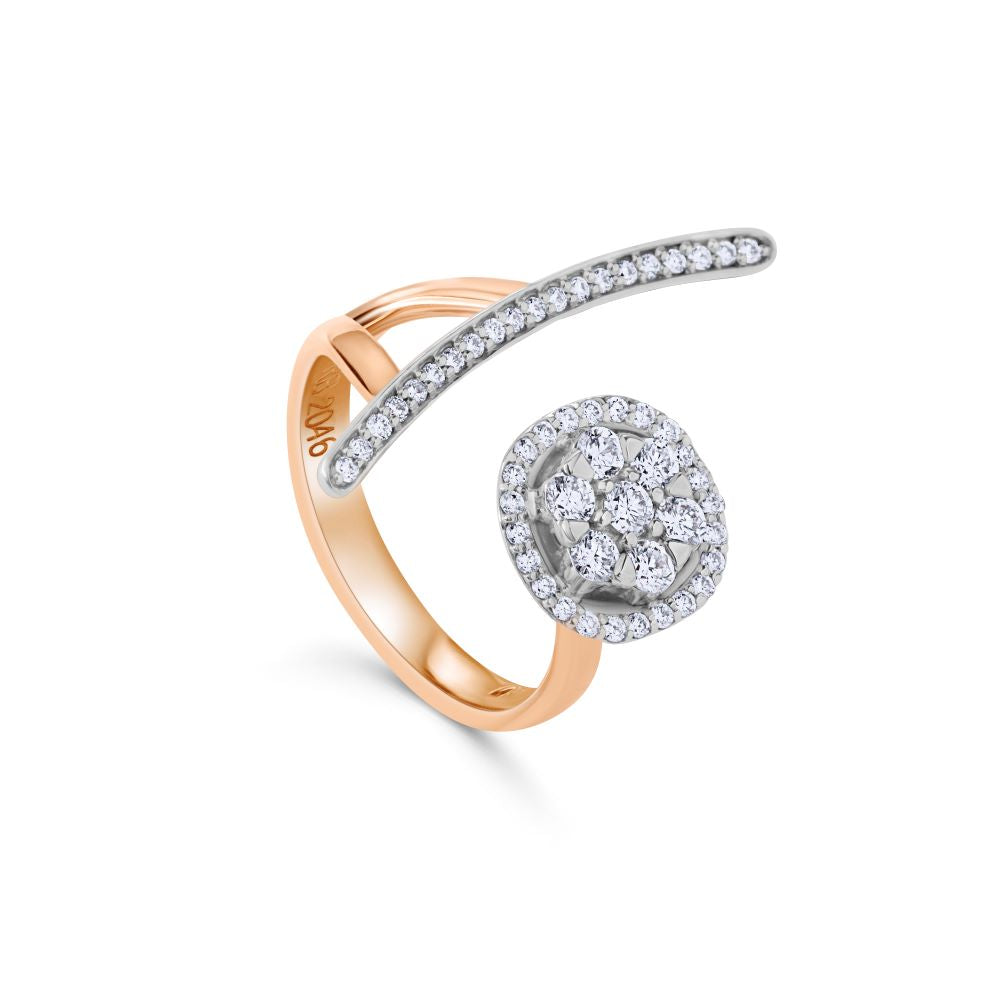 18k Rose Gold Diamond Rings - S-R449S