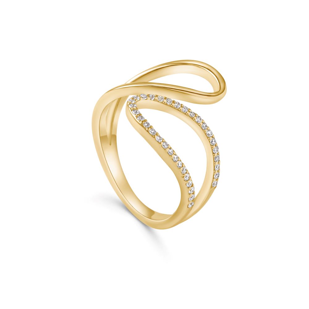 18k Yellow Gold Diamond Rings - S-R452S