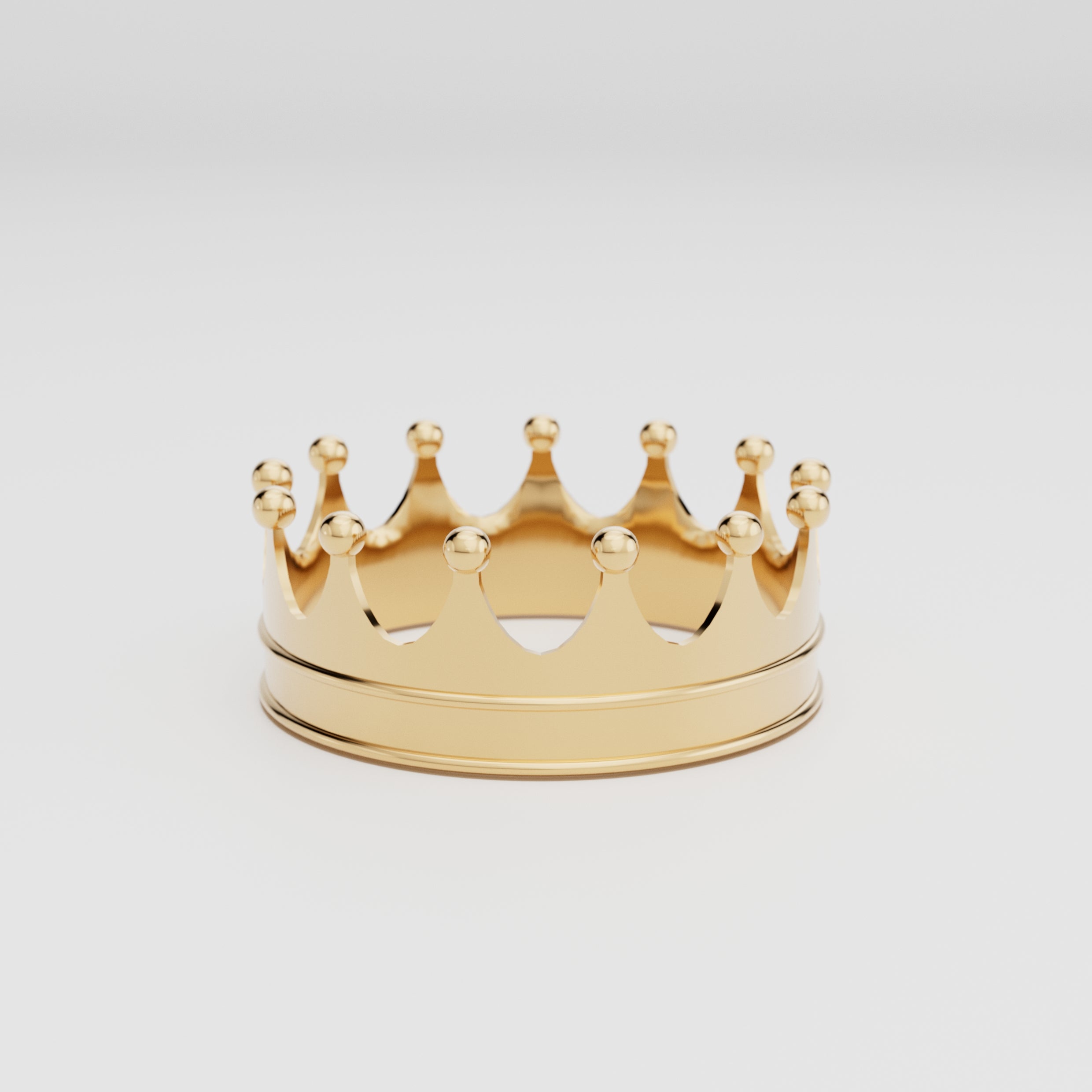 18K Gold Crown Ring