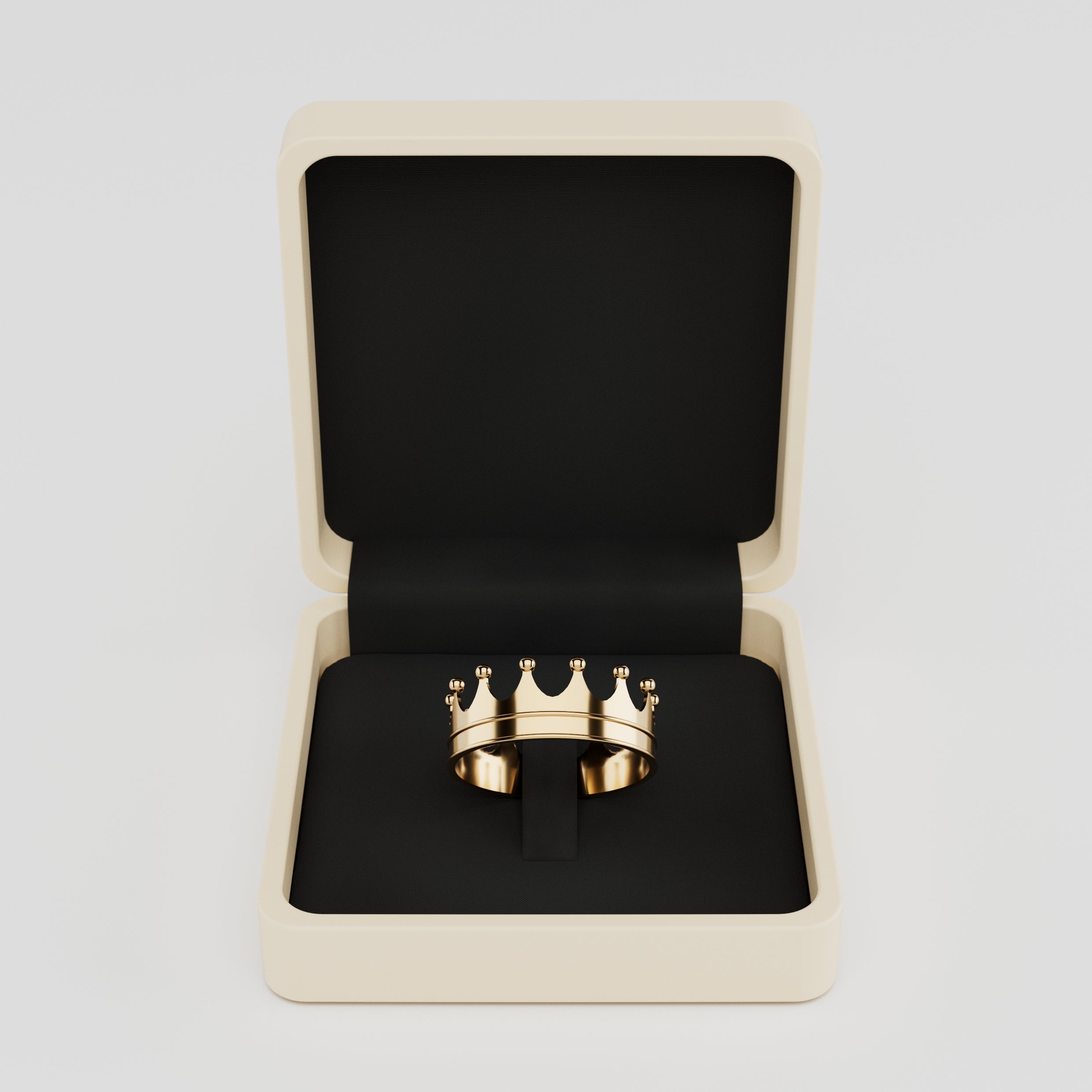 18K Gold Crown Ring