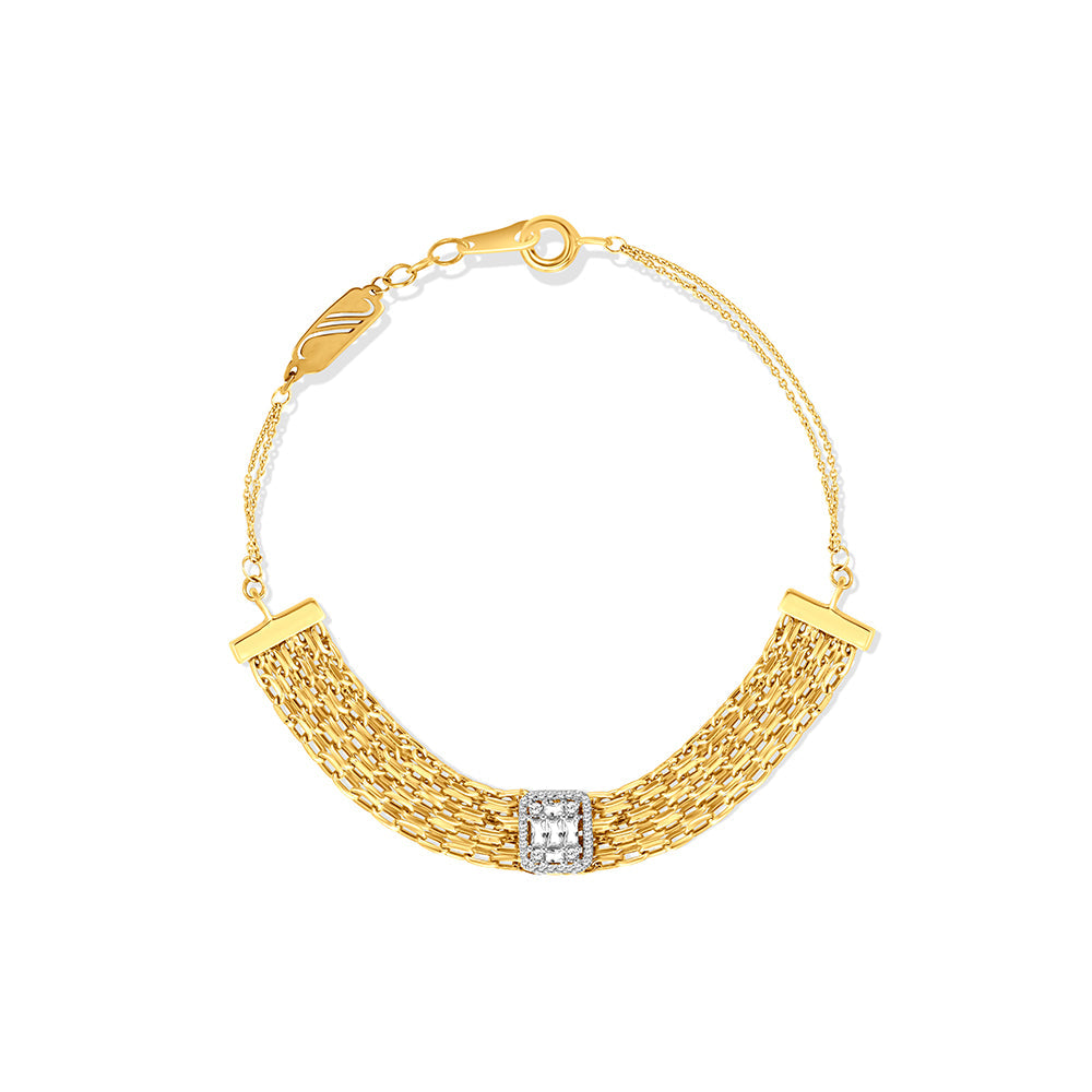 18K Yellow Gold Diamond Bracelet - S-X133B