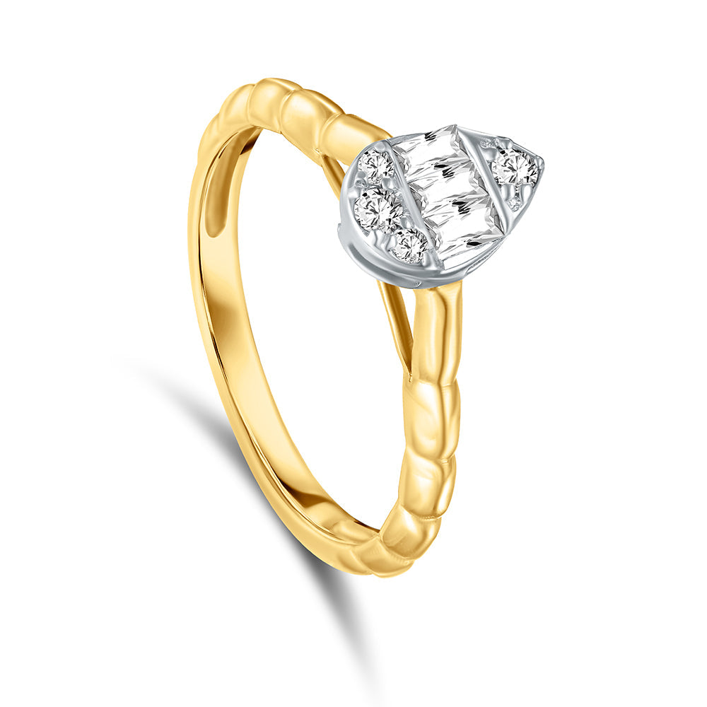 18K Yellow Gold Diamond Ring - S-X149R
