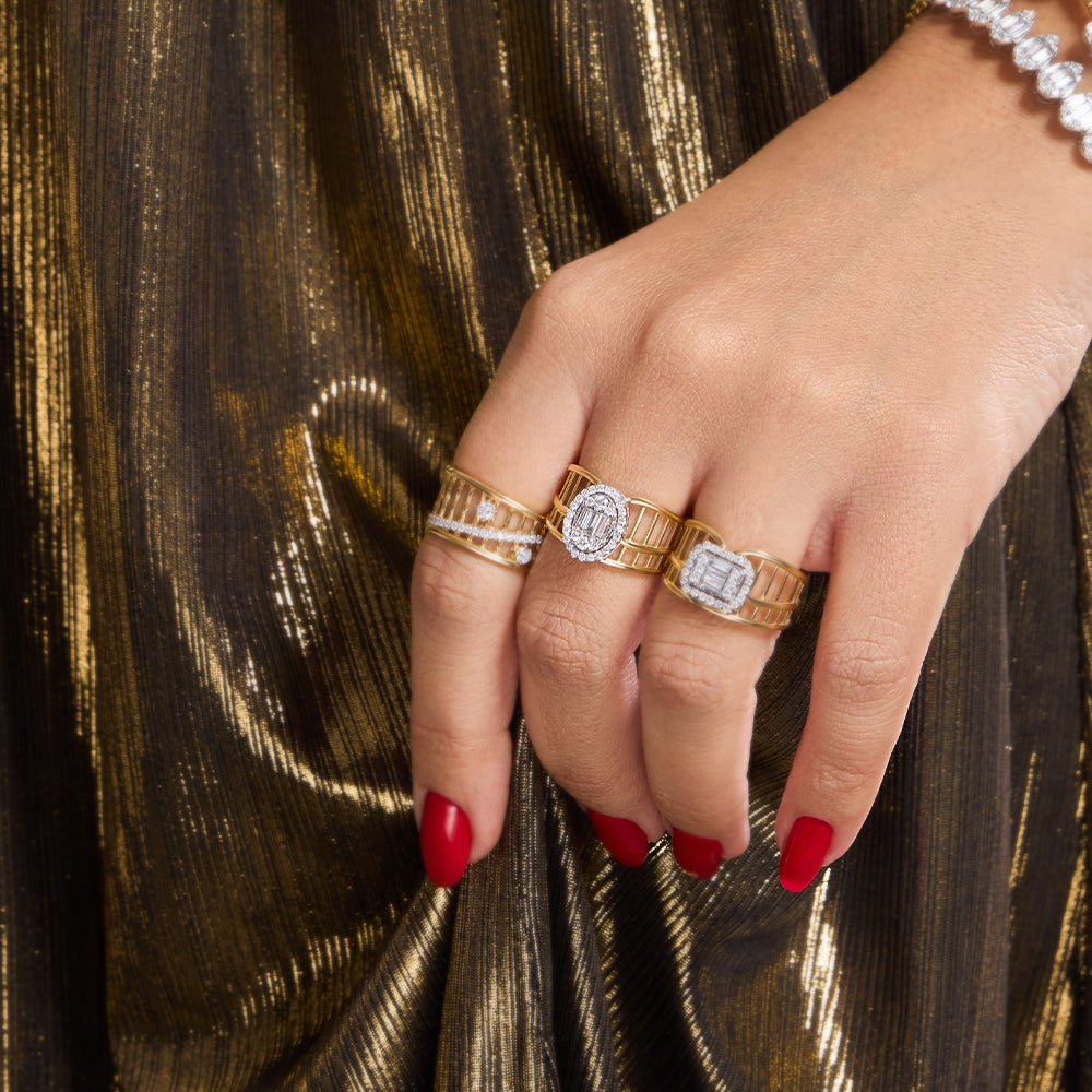 18K Yellow gold Diamond Ring - S-X153R