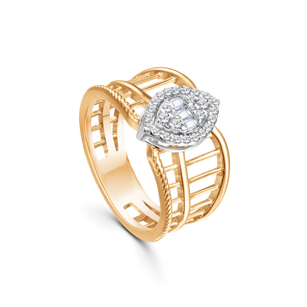 Special offer 18K Yellow gold Diamond Ring - S-X157R