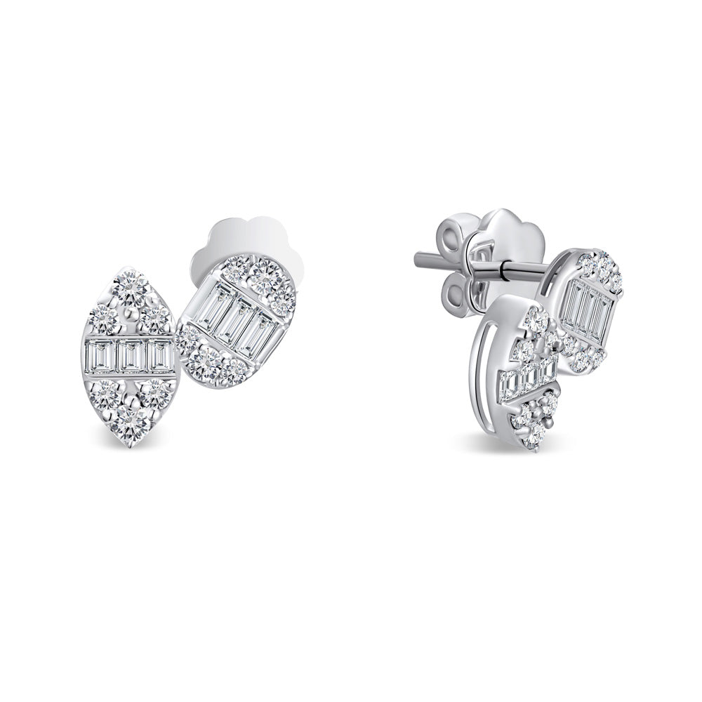 Special offer 18K White gold Diamond Earring - S-X162E